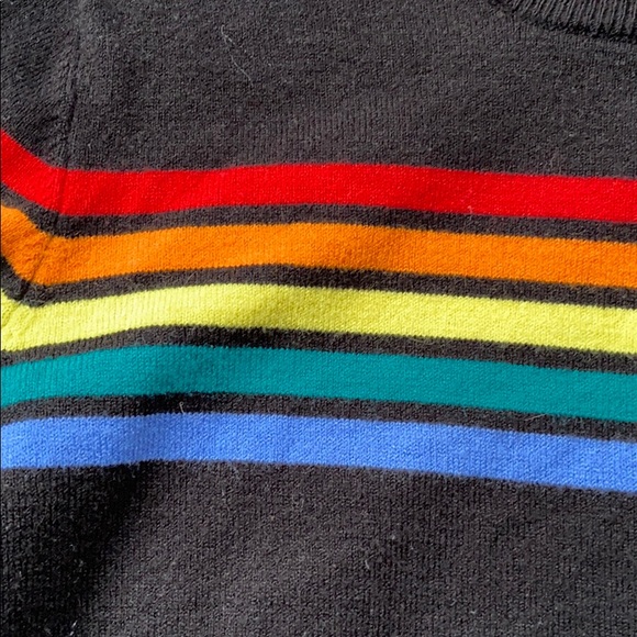 SOLD - Forever 21 Rainbow Varsity Sweater - Picture 2 of 5
